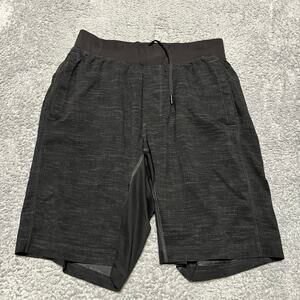 Lululemon T.H.E. Shorts Mens Small Luxtreme Black Patterened Running M7Y24S